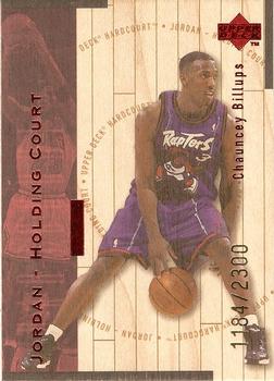 1998 Upper Deck Hardcourt - Jordan Holding Court Red #J26 Chauncey Billups / Michael Jordan Front