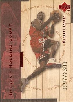 1998 Upper Deck Hardcourt - Jordan Holding Court Red #J30 Michael Jordan / Michael Jordan Front
