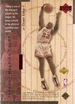 1998 Upper Deck Hardcourt - Jordan Holding Court Red #J5 Shawn Kemp / Michael Jordan Back