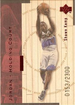 1998 Upper Deck Hardcourt - Jordan Holding Court Red #J5 Shawn Kemp / Michael Jordan Front