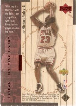 1998 Upper Deck Hardcourt - Jordan Holding Court Red #J6 Michael Finley / Michael Jordan Back