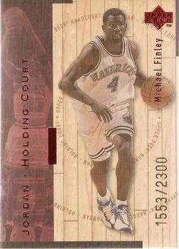 1998 Upper Deck Hardcourt - Jordan Holding Court Red #J6 Michael Finley / Michael Jordan Front