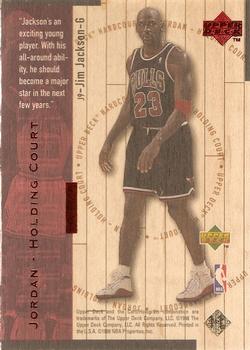 1998 Upper Deck Hardcourt - Jordan Holding Court Red #J9 Jim Jackson / Michael Jordan Back