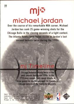 1998 Upper Deck MJx #77 Michael Jordan Back