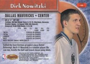 1998-99 Bowman's Best - Atomic Refractors #109 Dirk Nowitzki Back