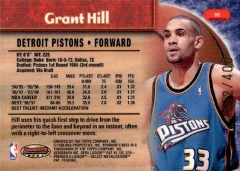 1998-99 Bowman's Best - Refractors #99 Grant Hill Back