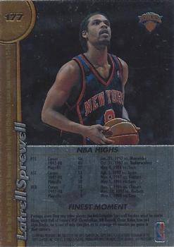 1998-99 Finest - No Protector #177 Latrell Sprewell Back