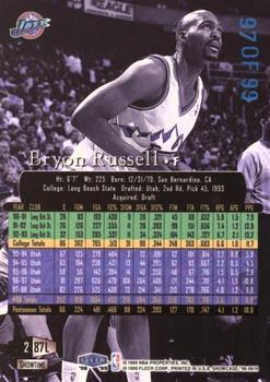 1998-99 Flair Showcase - Legacy Collection Row 2 #87L Bryon Russell Back
