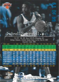 1998-99 Flair Showcase - Legacy Collection Row 3 #15L Latrell Sprewell Back