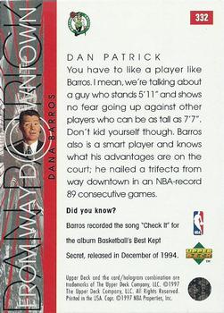1996-97 Upper Deck #332 Dana Barros Back