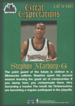 1998-99 Fleer Tradition - Great Expectations #8 GE Stephon Marbury Back