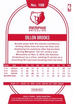 2020-21 Hoops - Red Backs #108 Dillon Brooks Back