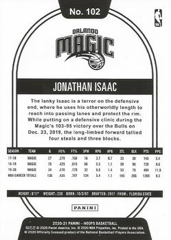 2020-21 Hoops Winter #102 Jonathan Isaac Back