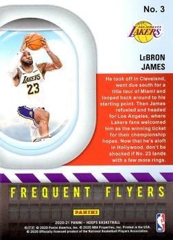 2020-21 Hoops Winter - Frequent Flyers #3 LeBron James Back