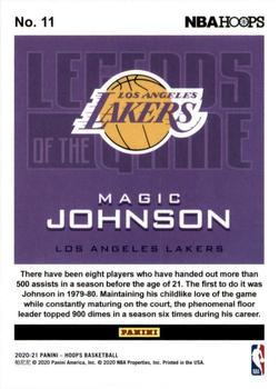 2020-21 Hoops - Legends of the Game #11 Magic Johnson Back