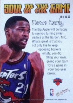 1998-99 SkyBox Premium - Soul of the Game #14 SG Marcus Camby Back