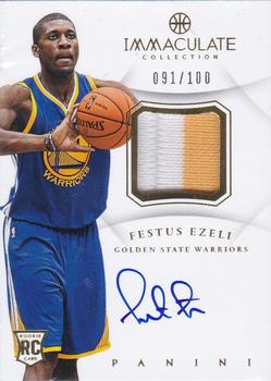 2012-13 Panini Immaculate Collection - Autographed Patches #AP-FE Festus Ezeli Front