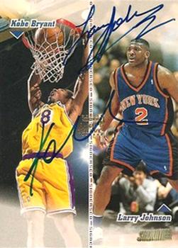 1998-99 Stadium Club - Co-Signers #CO5 Kobe Bryant / Larry Johnson Front