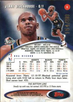 1998-99 Stadium Club - First Day Issue #6 Jerry Stackhouse Back
