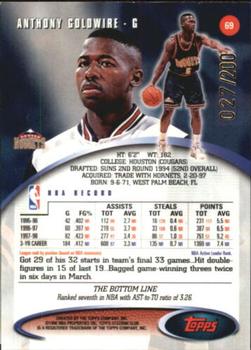 1998-99 Stadium Club - First Day Issue #69 Anthony Goldwire Back