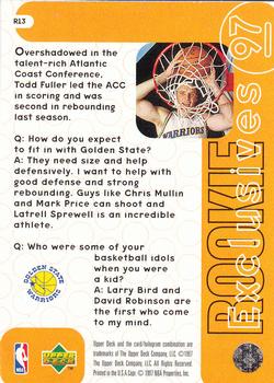 1996-97 Upper Deck - Rookie Exclusives #R13 Todd Fuller Back