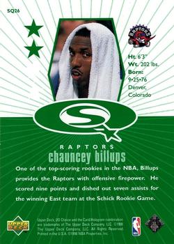1998-99 UD Choice - StarQuest Green #SQ26 Chauncey Billups Back