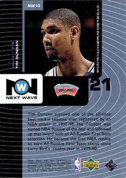 1998-99 Upper Deck - Next Wave #NW10 Tim Duncan Back