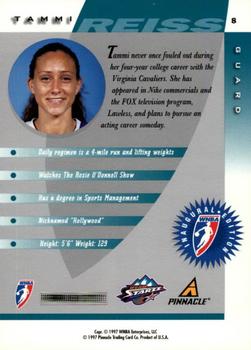 1997 Pinnacle Inside WNBA #8 Tammi Reiss Back