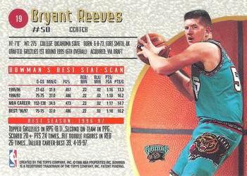 1997-98 Bowman's Best #19 Bryant Reeves Back