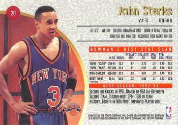 1997-98 Bowman's Best #20 John Starks Back