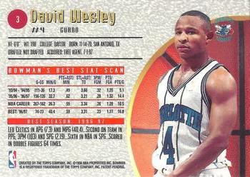 1997-98 Bowman's Best #3 David Wesley Back
