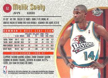 1997-98 Bowman's Best #52 Malik Sealy Back