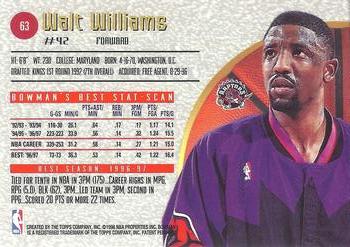 1997-98 Bowman's Best #63 Walt Williams Back