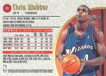 1997-98 Bowman's Best #81 Chris Webber Back