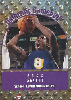 1999 Collector's Edge Rookie Rage - Authentic Gameball #KB Kobe Bryant Back