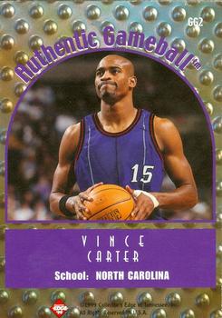 1999 Collector's Edge Rookie Rage - Authentic Gameball #GG2 Vince Carter Back