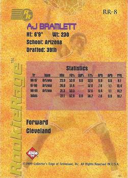 1999 Collector's Edge Rookie Rage - HoloGold #RR-8 A.J. Bramlett Back
