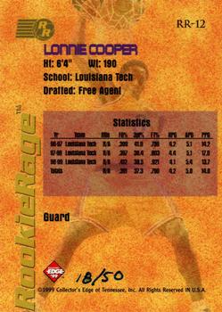 1999 Collector's Edge Rookie Rage - HoloGold #RR-12 Lonnie Cooper Back