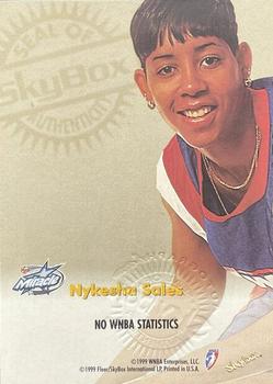 1999 Hoops WNBA - Autographics #7 Nykesha Sales Back