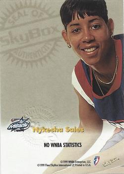 1999 Hoops WNBA - Autographics Century Marks #7 Nykesha Sales Back