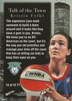 1999 Hoops WNBA - Talk of the Town #12 Kristin Folkl Back