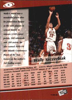 1999 Press Pass - Gold Zone #6 Wally Szczerbiak Back