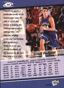1999 Press Pass - Torquers #22 Scott Padgett Back