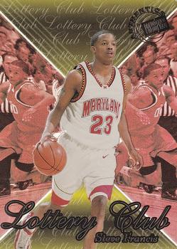 1999 Press Pass Authentics - Lottery Club #LC2 Steve Francis Front