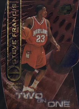 1999 Press Pass SE - Two on One #TO2A Steve Francis / Vince Carter Front