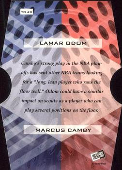 1999 Press Pass SE - Two on One #TO4B Lamar Odom / Marcus Camby Back