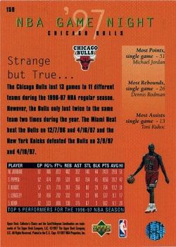 1997-98 Collector's Choice #159 Chicago Bulls Back