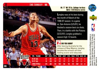 1997-98 Collector's Choice #22 Luc Longley Back