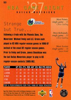 1997-98 Collector's Choice #161 Dallas Mavericks Back