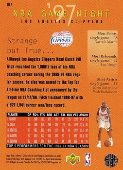 1997-98 Collector's Choice #167 Los Angeles Clippers Back